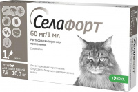 Селафорт для кошек 7,6-10 кг, 60мг/1мл внеш.и внутр.паразитов