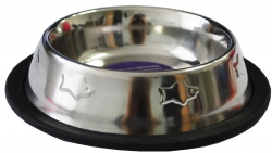 Уют Миска металлическая 0,18 л на резинке с рисунком (1х24шт, 192 шт/кор)