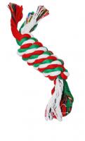 №1 Грейфер веревка плетеная, бело-красно-зеленый 22см, 1*240 шт