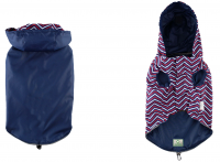 №1 Favorite Ветровка  с капюшоном двусторонняя темно-синяя, 51см, XL