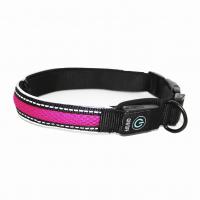 №1 Ошейник Лэд USB Эконил 2,5*51-61см L розовый, 1х72шт