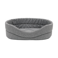 Лежанка овальная NORD мебельная ткань №3 49*33*14 см серый