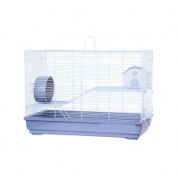 №1 Клетка для грызуна, 58*32*41, 3 этажная, прямоугольная, укомплектованная, голубая, 1*4