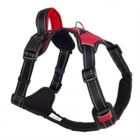 Шлейка нейлоновая "SPORT" с ручкой, размер M, обх.груди 55-65 см, красная