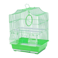 №1 Клетка для птиц, 30*23*39, фигурная, укомплектованная, зеленая 1*10