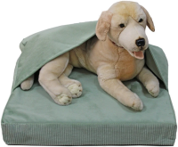 УЮТ Лежак "Норка" фисташковый 50*60см, меб.ткань/поролон, сьемный чехол на молнии