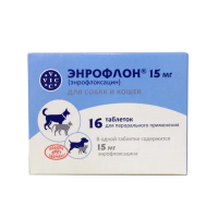 Энрофлон 15 мг, 16 табл. (противомикробные) РЕЦЕПТ