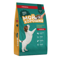 Мой хороший корм сухой полнорац. для щенков всех пород с говядиной, 10 кг.