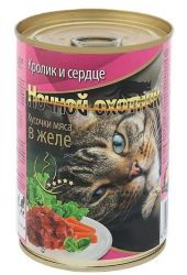 Ночной Охотник конс. Кролик-Сердце в желе 415гр.