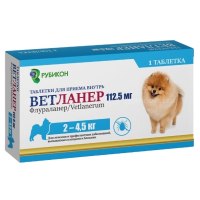 ВетЛанер 112,5 мг, уп. 1 табл. для собак 2-4.5 кг