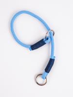 Ошейник-удавка капроновый Dog&Vogue Rope круглого плетения синий 6мм*37см