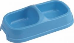 №1 Миска полукруглая двойная малая 22х12х6 см, 2х150мл,1*120шт пластик