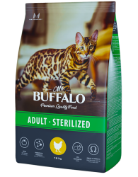 Mr.Buffalo STERILIZED 10кг (курица) д/кошек 