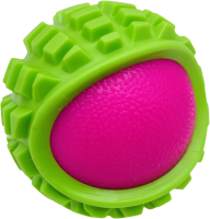 №1 Мяч для собак с ароматом сливок, с пищалкой, 6 см, малиново-зеленый, 1*144шт