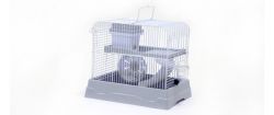 №1 Клетка для хомяка, 30*23*25,7, прямоугольная, укомплектов, серая (в индивид. уп.),1*12