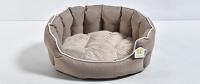№1 Лежанка для домашних животных 59x53x20см (1*8шт) лен/плюш 9368-2001C