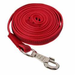 Поводок нейлон с латекс.нитью двухстор.20мм*5м,красный