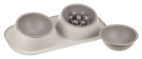 Миска для животных ТВИКС МАКСИ 2*0,45л + миска 0,3л капучино