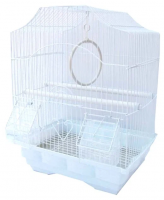 №1 Клетка для птиц, 30*23*39, фигурная, укомплектованная, белая 1*10