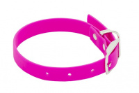 Ошейник из биотана, 15мм, обх.шеи. 21-29см, матовый, розовый