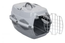 №1 Переноска д/животн с металлической дверцей 44*29*27,5см, 1х3 шт сер/сер
