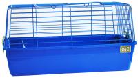 №1 Клетка для кролика, кормушка для сена, 60*36*32 , голубой, 1*4