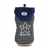 УЮТ Толстовка с капюшоном для собак "Улыбка", 20см, голубая, S, (1*150)