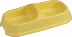 №1 Миска полукруглая двойная средняя 24,5х13,7х6 см,2х200мл,1*96 пластик