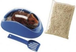 Туалет KOKY для хомяка ( закрытый+совок+пакетик наполнителя)