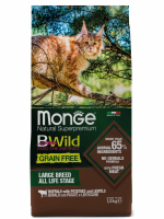 Monge Cat BWild GRAIN FREE сух беззерновой корм из мяса буйвола д/котят и крупных кошек 1,5 кг