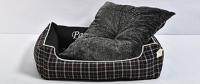 №1 Лежанка для домашних животных 44x34x15см (1*14шт) лен/плюш 9317-2005E