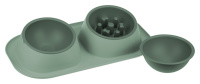 Миска для животных ТВИКС МАКСИ 2*0,45л + миска 0,3л нефритовый