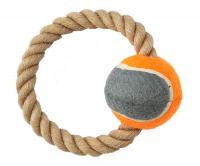 №1 Грейфер джутовый кольцо с мячом, 16см, 1*96шт