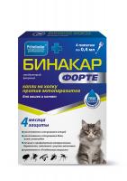 Бинакар Форте капли для кошек и котят на холку 0,4 мл/4 пип