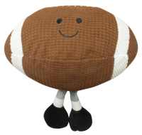 №1 Игрушка для собак Мяч регби с пищалкой, коричневый, текстиль, 22х12см, 1*80