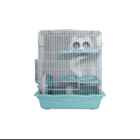 №1 Клетка для грызуна, 35,5*26,6*40,5, 2 этажная, фигурная крыша, голубая, 1*10