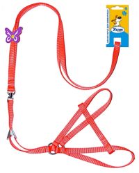 УЮТ Комплект 07х120 см поводок+22.5/45 см шлейка, укр.Бабочка, нейлон1х300шт