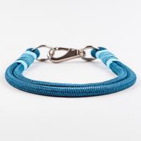 Ошейник капроновый Dog&Vogue Rope круглого плетения синий 10мм*60см