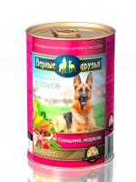 Верные Друзья конс. д/с Говядина-Морковь кусочки в соусе ж/б 415 гр