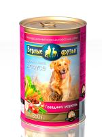 Верные Друзья конс. д/с Говядина-морковь кусочки в соусе Ж/Б 850 гр