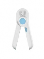 №1 Beauty Когтерез с подстветкой и встроенной пилкой, бело-голубой, 15 см, 1х36шт