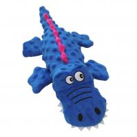№1 Игрушка для собак Крокодил голубой с пищалкой, текстиль, 37х19х8см, 1х100шт