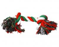 №1 Грейфер веревка с двумя узлами, красно-зелено-белый 32 см, 185 г, 1*72 шт