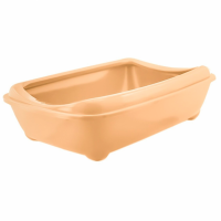 №1 Туалет для котят глубокий с бортиком 38х27х10см Бежевый, 1х25шт