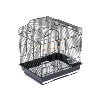 №1 Клетка для птиц, 47*36*50,6, фигурная, укомплектованная, черная, 1*4