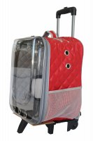 №1 Favorite Рюкзак-переноска д/жив.панор.вид,20x34x50см,на колесах,телеск.ручка,иск.кожа,красный,1*4