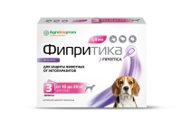 Фипритика капли на холку для собак (1 пипетка 1,4 мл от 10 до 20 кг) 3шт. 