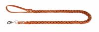 Поводок№12 коньяч/ц плетен. квадр. 120см*12мм ПЛ12КВК