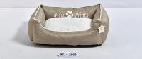 №1 Лежанка для домашних животных 44x34x15см (1*14шт) лен/плюш 9314-2003E