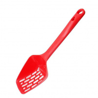 Совок для уборки кошачьего туалета, красный, 30,4*10,2*4,5см, 20шт/уп